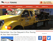 Tablet Screenshot of aplustowingdenton.com